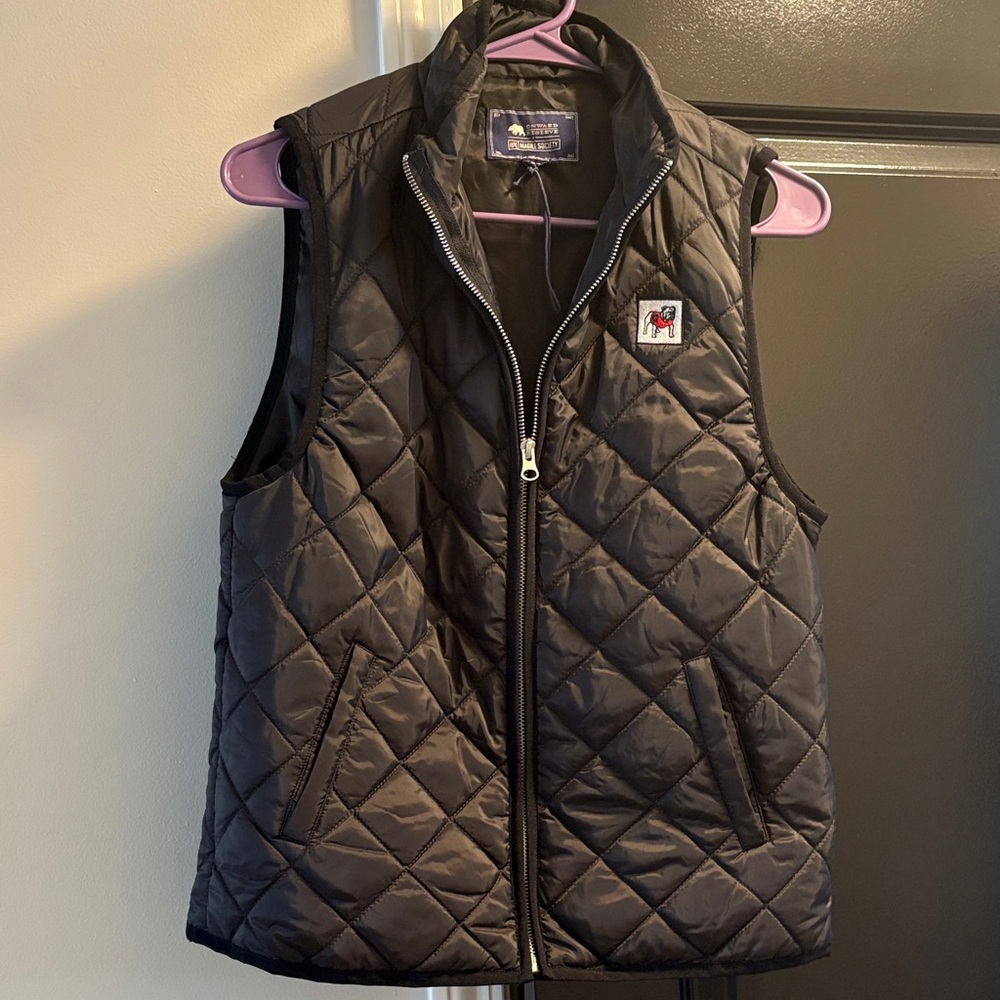 Onward Reserve x Magill Society UGA Bulldogs Black Quilted Zip-Front Vest